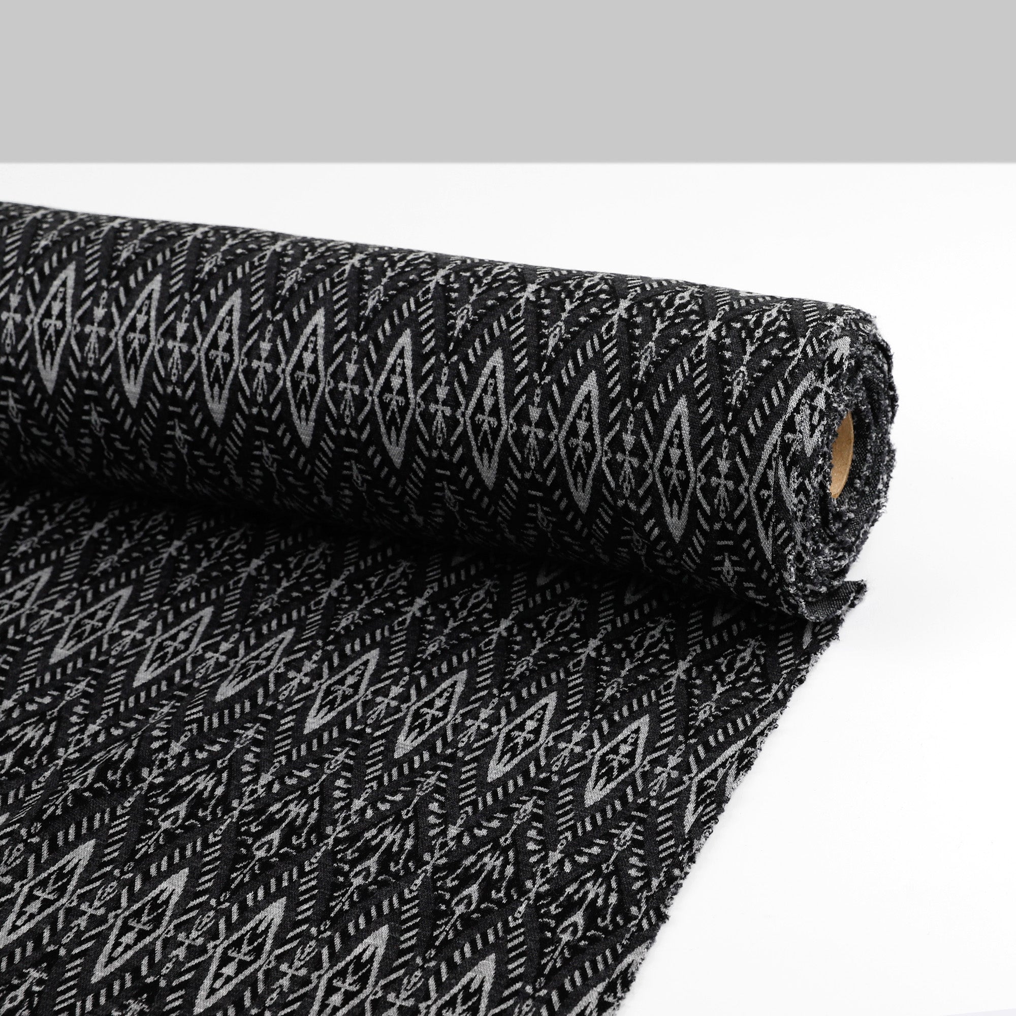 Snowflake Diamonds Merino Jacquard - Grey