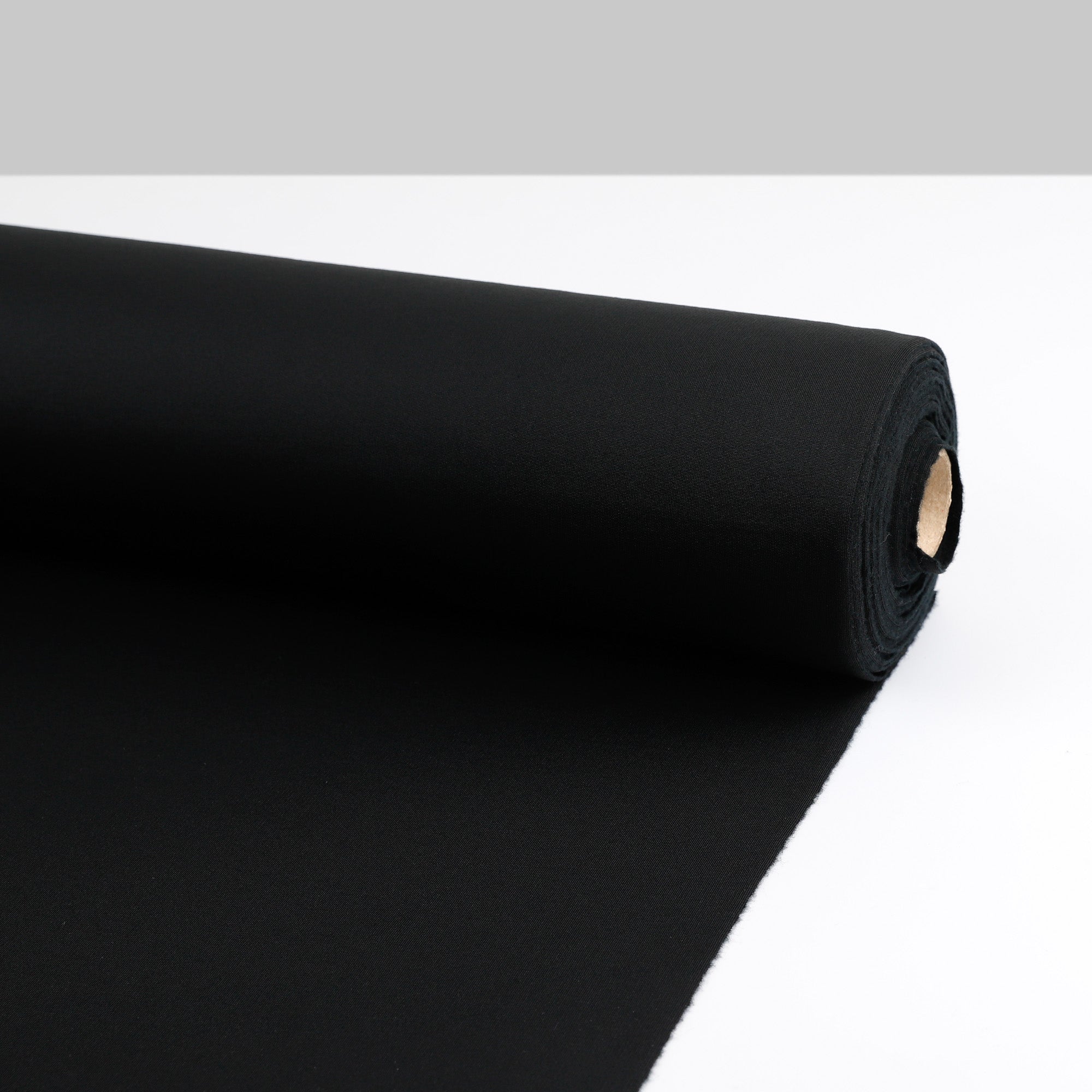 Stretch Fleeceback Poly / RWS Merino Sweatshirting - Black